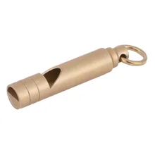 1 шт на открытом воздухе во-первых аварийный свисток 10 мм твердая латунь Набор предметов на случай чрезвычайной ситуации безопасности и выживания Аварийный свисток брелок для кемпинга Пеший Туризм инструменты