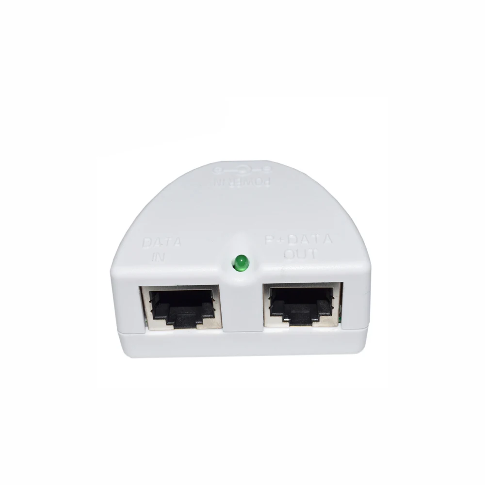 Белый 1 порт 10/100 настенное крепление питания через Ethernet PoE инжектор-источник питания в комплект не входит: POE-1-WM