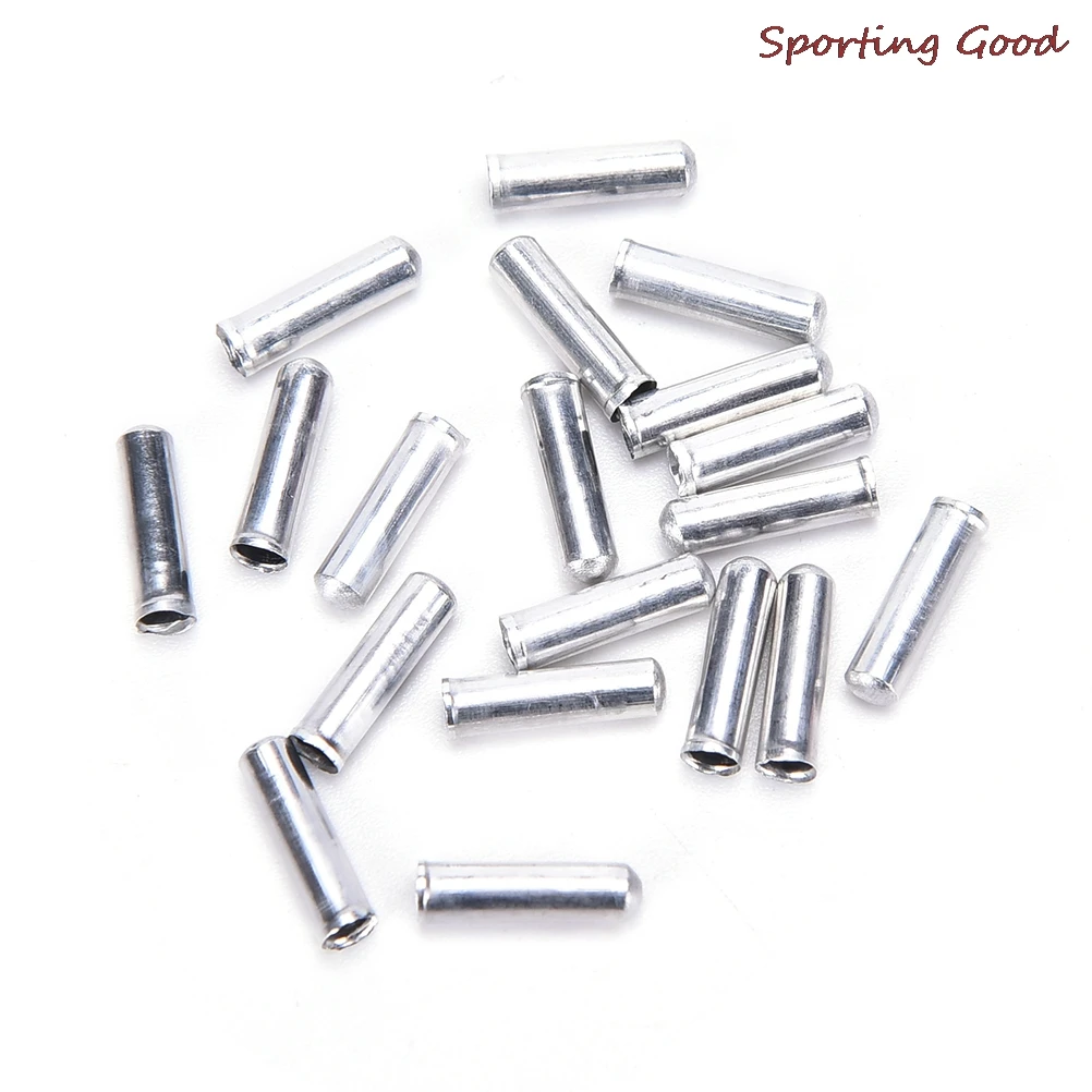 100PCS Hot Sale Bicycle Bike Shifter Brake Cable Tips Caps End Crimp Silver Color