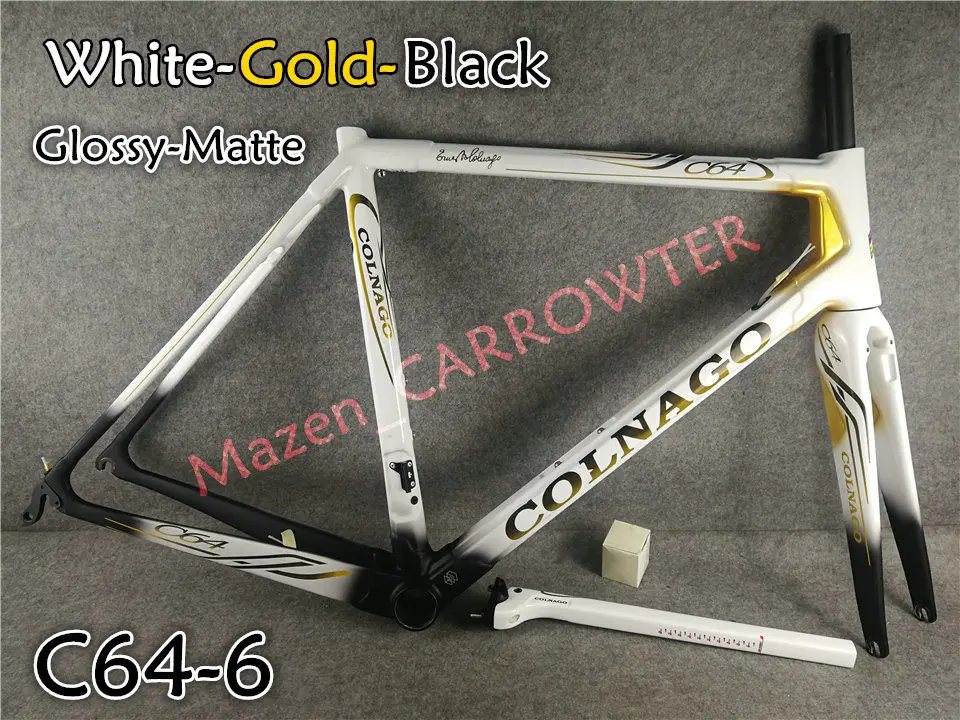 Белый черный T1100 UD матово-глянцевый Colnago C64 карбоновые шоссейные рамы руль седло бутылки воды Клетки посылка на продажу