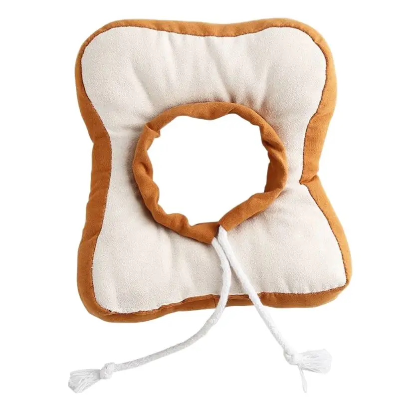 Toast Pattern Регулируемый кошачий рекуператор елизабетанский ошейник защитный шейный конус после хирургии - Цвет: Toast Pattern