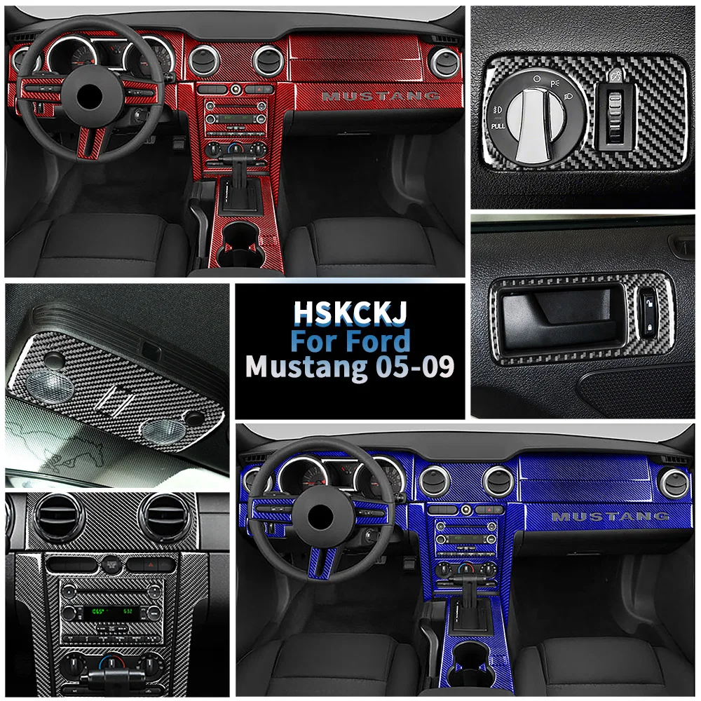 Наклейка из углеродного волокна для Ford Mustang GT 2005 2006 2007 2008 2009 S197 центральное