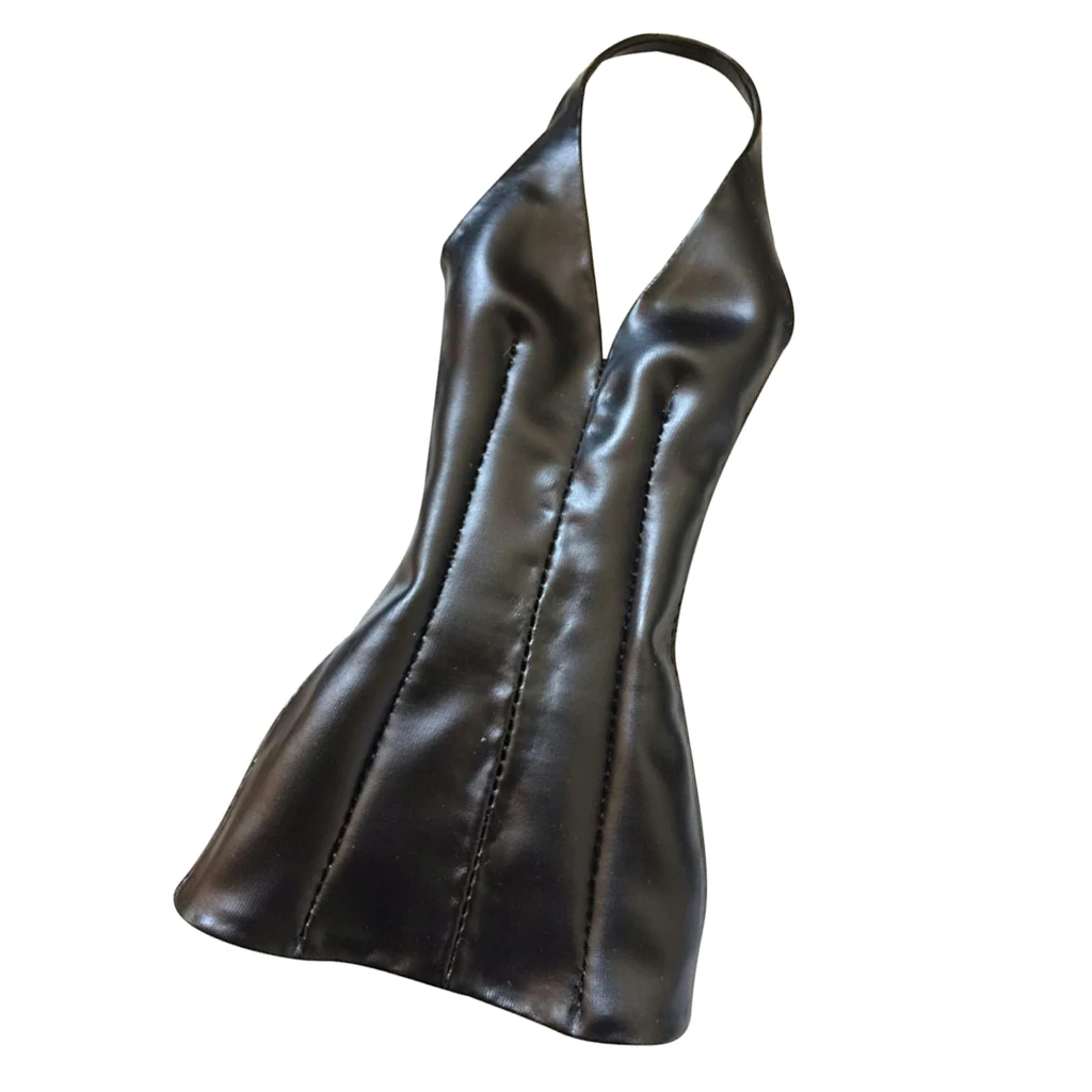 1/6 Scale Black Dress Package Hip V-neck for 12