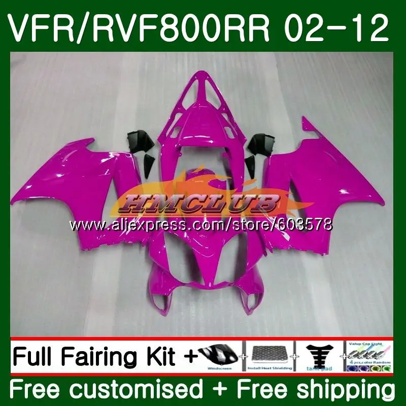 Корпус для HONDA перехватчик VFR800RR 2002 2012 88CL. 76 блеск для губ розовый ПВП 800R VFR800 RR 02 03 04 05 06 07 08 09 10 11 12 обтекатели