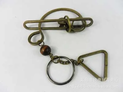 Красная коробка квадратное стальное кольцо бутиковая упаковка обучающая разблокировка игрушка циклическое решение набор из девяти цепей серии
