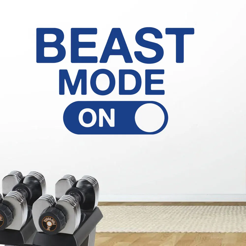 

Beast Mode Wall Decal Fitness Gym Motivational Quote Sticker Home Crossfit Sport Poster Workout Inspirational Art Decor CX1409
