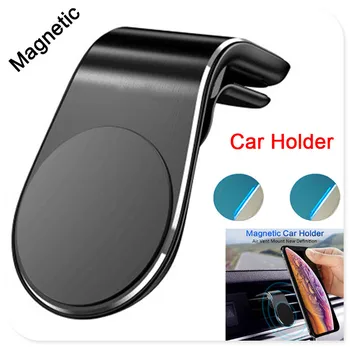 

2019 Magnetic Car Phone Stand Holder Aluminium Air Vent Mobile for Audi A4 Avant A4 Cabriolet A6L A8L TT TTS Any Cars