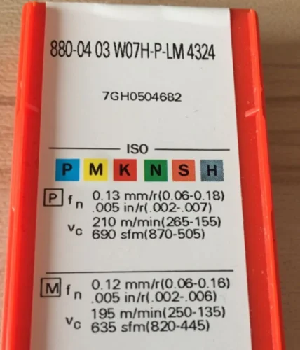 10 шт. вставки карбида 880-0403W07H-P-LM 4324