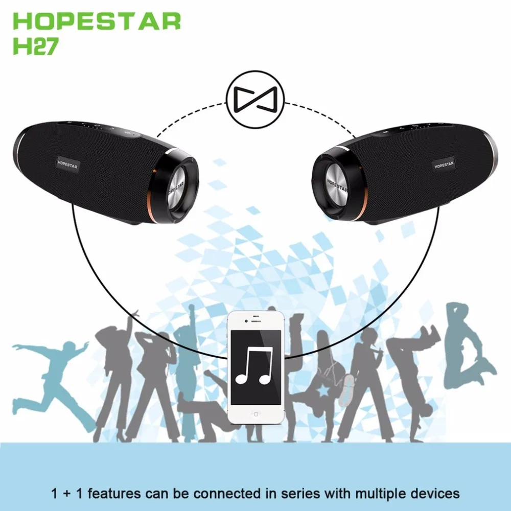 HOPESTAR H27 в форме оливки Bluetooth динамик fm-передатчик водонепроницаемый внешний аккумулятор поддержка 1+ 1 беспроводной последовательный функция водонепроницаемый