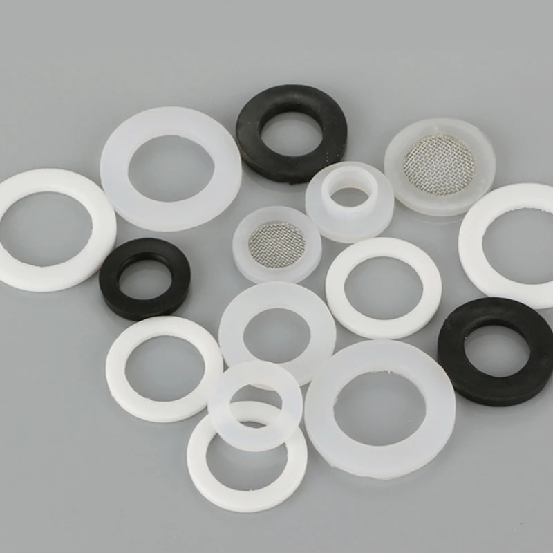 Junta plana de goma de silicona para de agua, anillo de sellado, arandela, juntas de fontanería, 10 piezas|Juntas| -