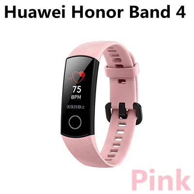 Huawei Honor Band 5 оксиметр фитнес-трекер умный Браслет Сенсорный экран монитор сердечного ритма во время сна Глобальный язык для мужчин и женщин - Цвет: Honor Band 4 Pink