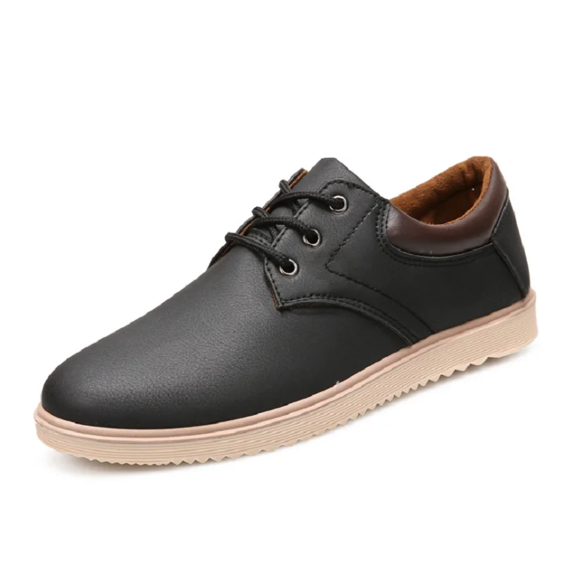 Мужские классические туфли-оксфорды; повседневные туфли в стиле Дерби на шнуровке; Мужские дышащие удобные модные кроссовки на толстой подошве - Цвет: 62-Black