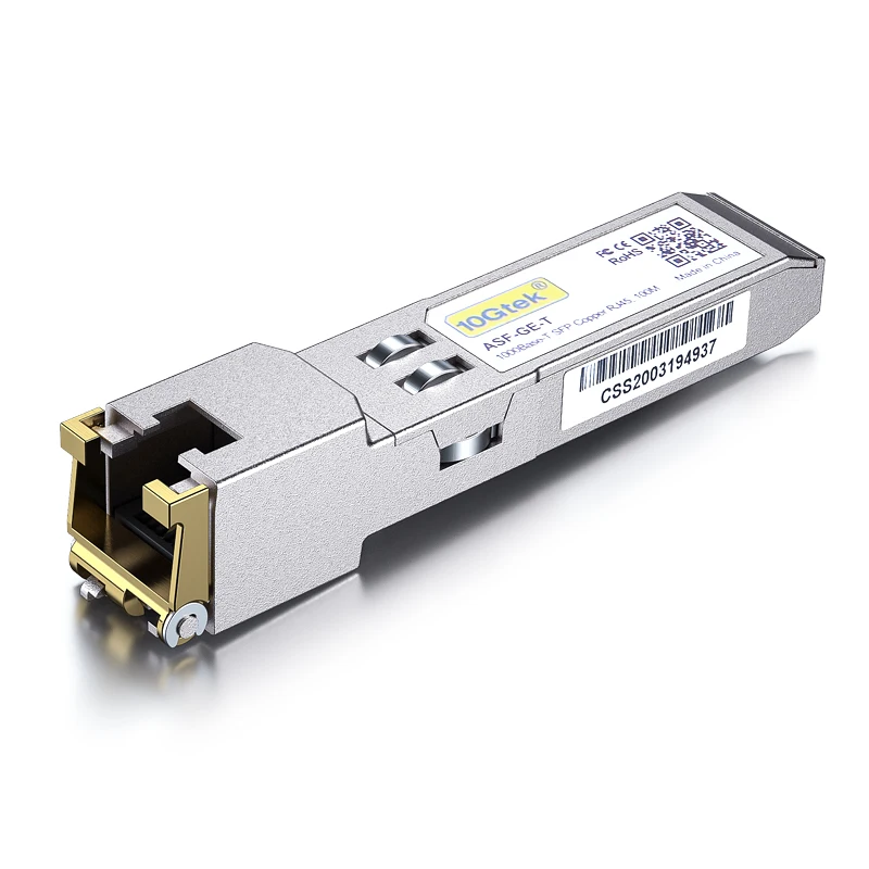 10Pcs 1.25G SFP-T, 1000BASE-T Copper SFP, SFP to RJ45 SFP,  GLC-T/SFP-GE-T
