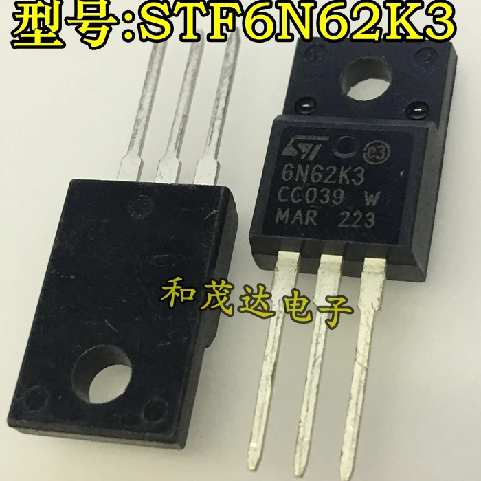 5 предметов в партии, 6N62K3 STF6N62K3 620V 5.5A 30W