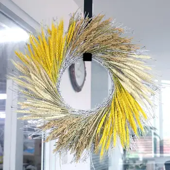 

Fall Wreath Harvest Wheat Ears Wreath Front Door Wreath for Festival Celebration Front Door Wall Home Decor