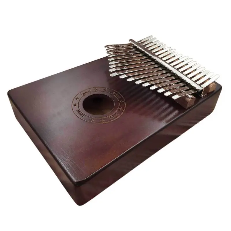 17 ключ калимба в африканском стиле, одноцветное красное пальца фортепиано 17 клавиш из массива дерева Музыкальные инструменты