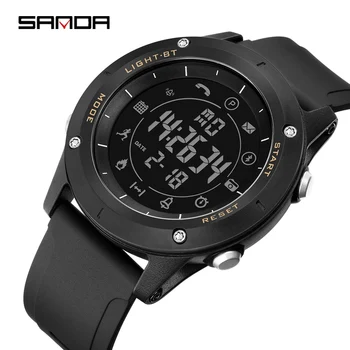 

2020 Fashion 50m Waterproof Sports Smart Watch Man Sanda 5011 Alarm Step Counter Bluetooth Luminous Clock Relogio Masculino