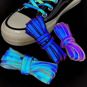 Плоские светоотражающие шнурки, 120 см, 140 см, 160 см, 1 пара, безопасные светящиеся шнурки для бега, светящиеся шнурки для женщин и мужчин, 2023