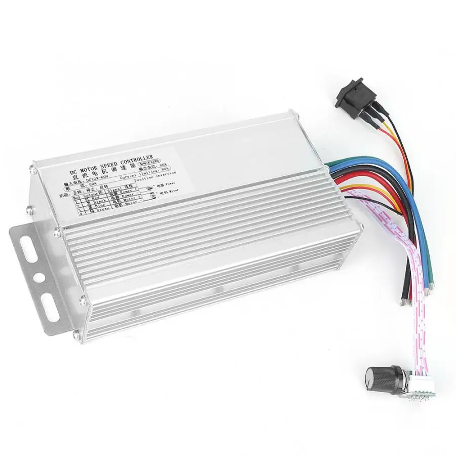 DC 12 V~ 60V 80A щетка против часовой стрелки электромотор Скорость контроллер регулитор скорости двигателя регулятора 21 кГц щетки двигателя