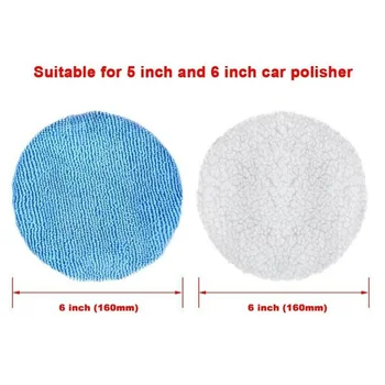 

12pcs Microfiber Polishing Pads + 4pcs Waxing Bonnet Cap For 5-6in Car Polisher Fit For 5-6 Inch Car Polisher