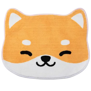 

Household Comfort Carpet Cartoon Pattern Bathroom Non-Slip Mat Kitchen Absorbent Pad Shiba Inu Yellow Flocking MJ72113