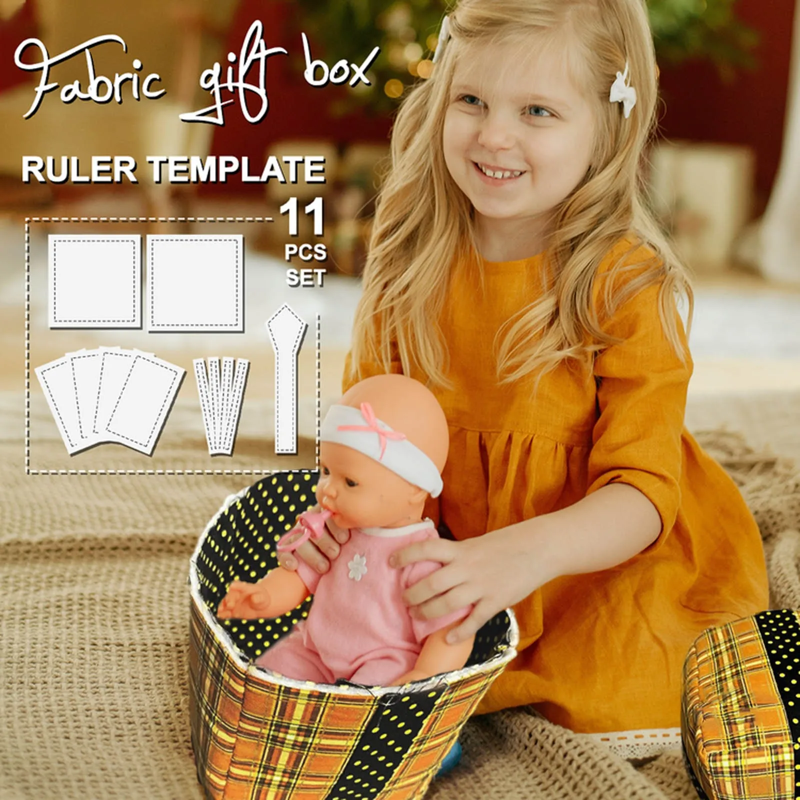 11 шт. линейка в подарочной коробке шаблон для шитья ПЭТ лоскутный тканевые