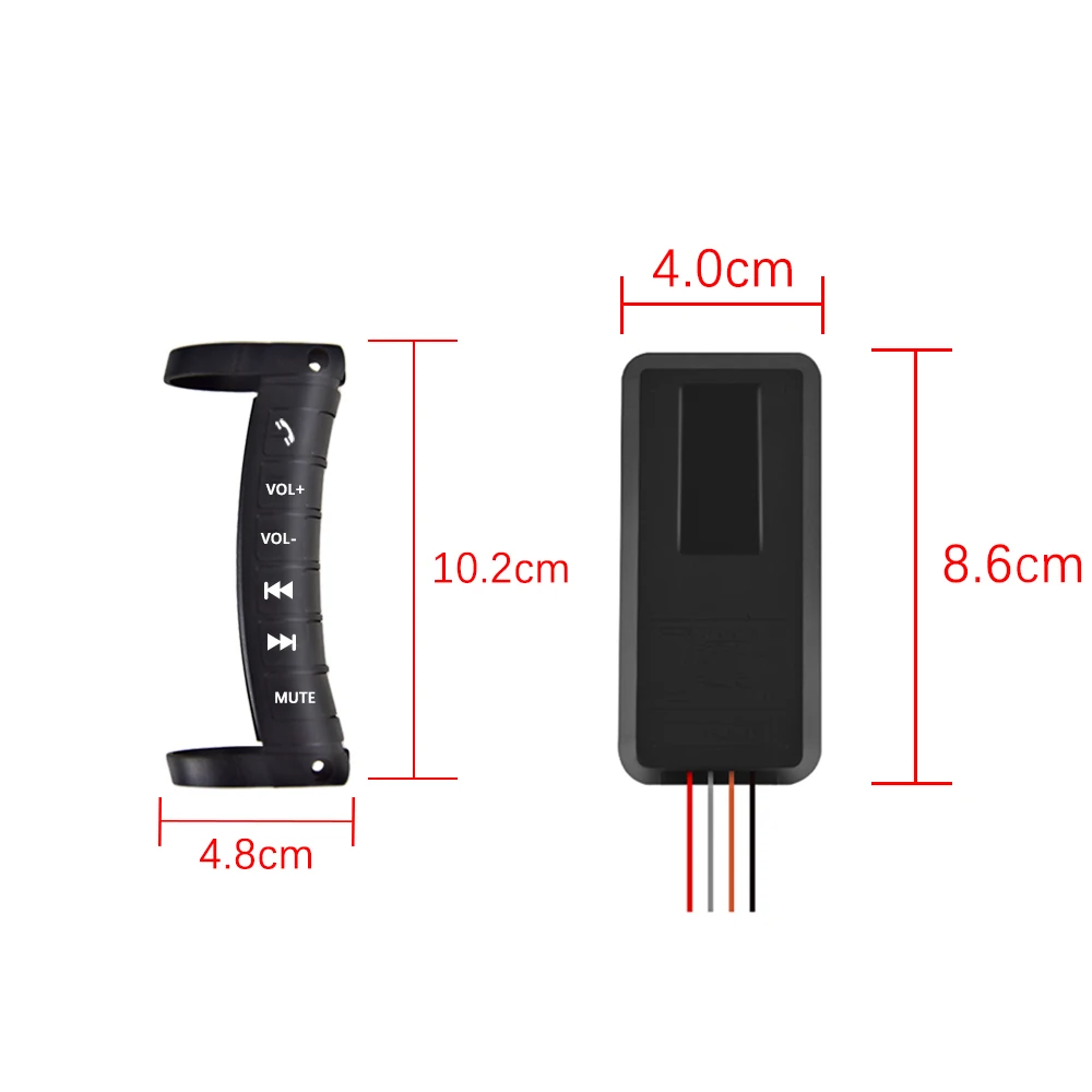 Podofo Universal Multi-function Steering Wheel Remote Controls For 2DIN Android Radio Multimedia Player Wireless Bluetooth