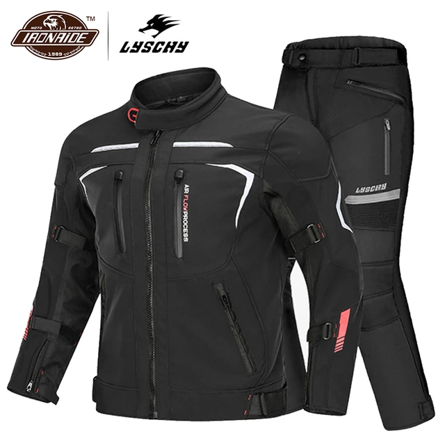 JET Blouson Veste Moto Homme Imperméable Avec Armure Textile Gris Argenté