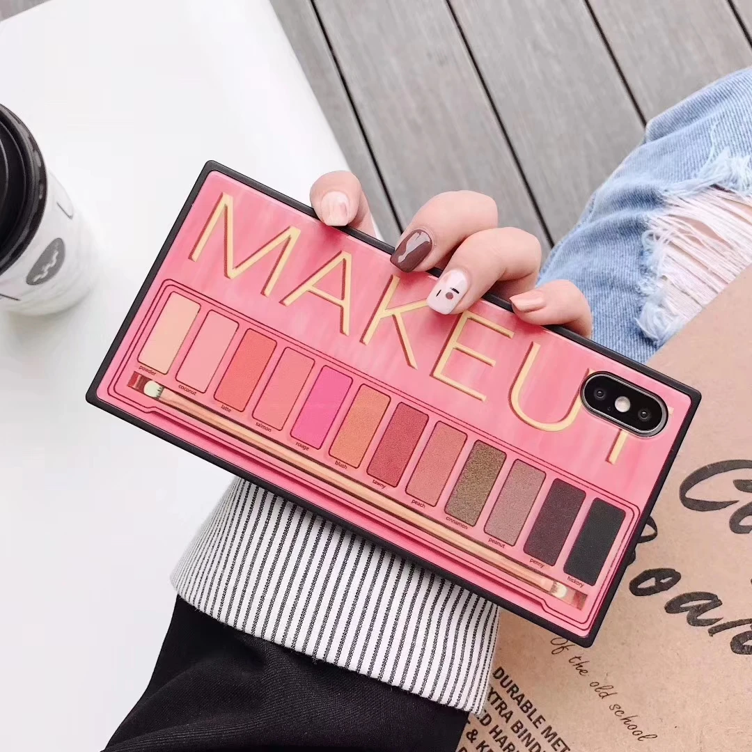 

Luxury Sexy Woman Eye Shadow Phone Cover Case for iphone 8plus 6 S 7 7plus 8 X 10 XR XS Max MAKE UP Phone Box phone Funda