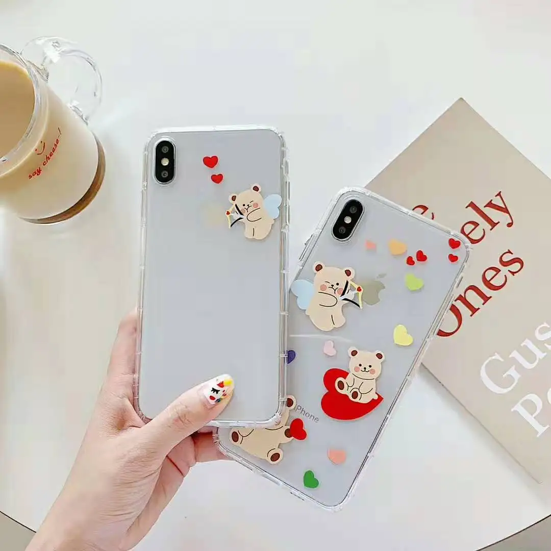 Прозрачный чехол в Корейском стиле для iphone 6 6s 7 8 plus xr xs max x | Мобильные телефоны и