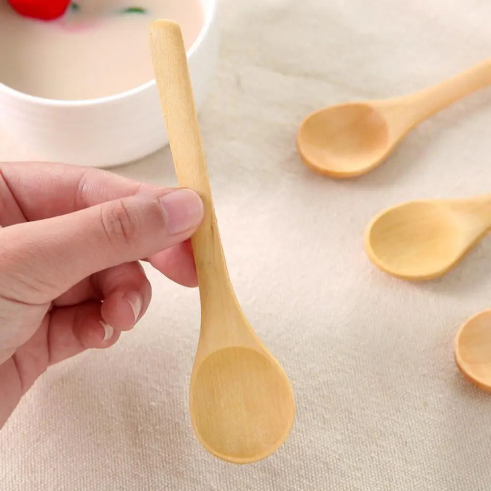 9Pcs Small Wooden Spoons Dessert Coffee Ice Cream Honey Kids Baby Spoon Gift Bamboo Kitchen Cooking Utensil Tool Soup Teaspoon | Дом и сад