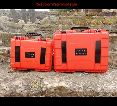 waterproof red Защитный Водонепроницаемый чехол для инструмента защиты оборудования ящик для сушки пластиковый Влагостойкий Чехол для инструмента с предварительно вырезанной пеной - Цвет: waterproof red