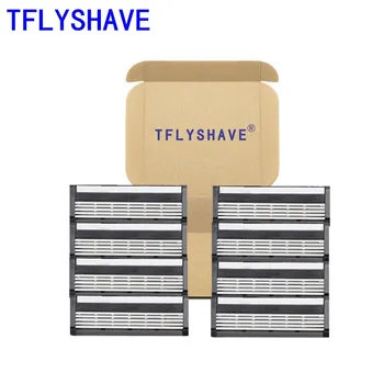 

TFLYSHAVE Men 8 Pcs Blade Sharp Shave Replaceable Blade 5 Layer Shaver Razor Blade Great Quality Convenience Easy to Shave