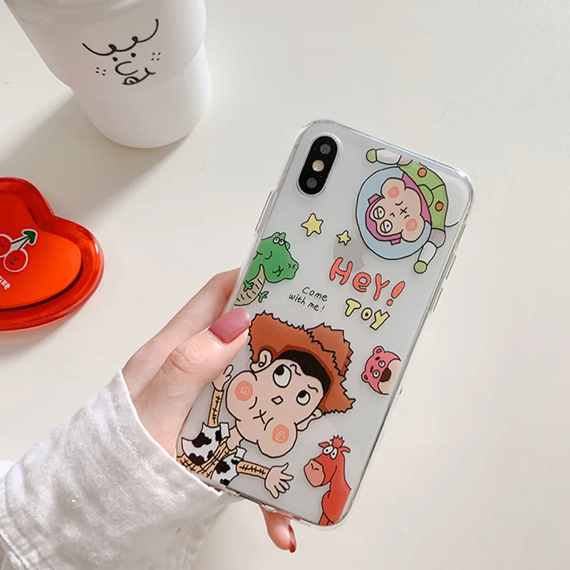 Милый нарисованный вручную животный игрушечный мультяшный мягкий чехол для