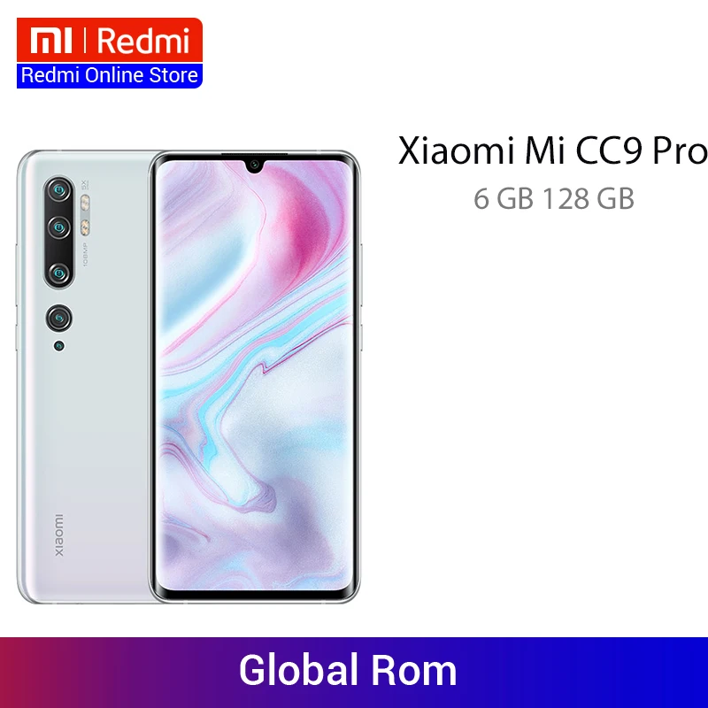 Глобальная ПЗУ Xiaomi Mi CC9 Pro 6 ГБ ОЗУ 128 Гб ПЗУ Snapdragon 730G смартфон 108 МП Penta камеры 6,47 'AMOLED изогнутый экран 5260 мАч