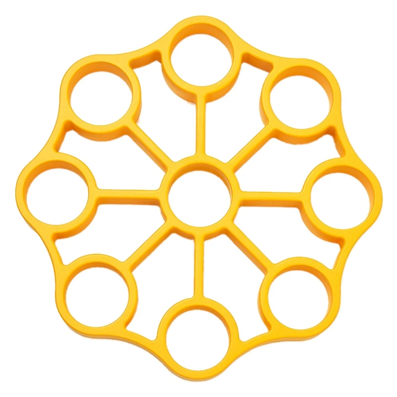 

One Yellow Silicone Egg Steaming Rack, Microwave Oven Grill, Pressure Cooker Egg Rack