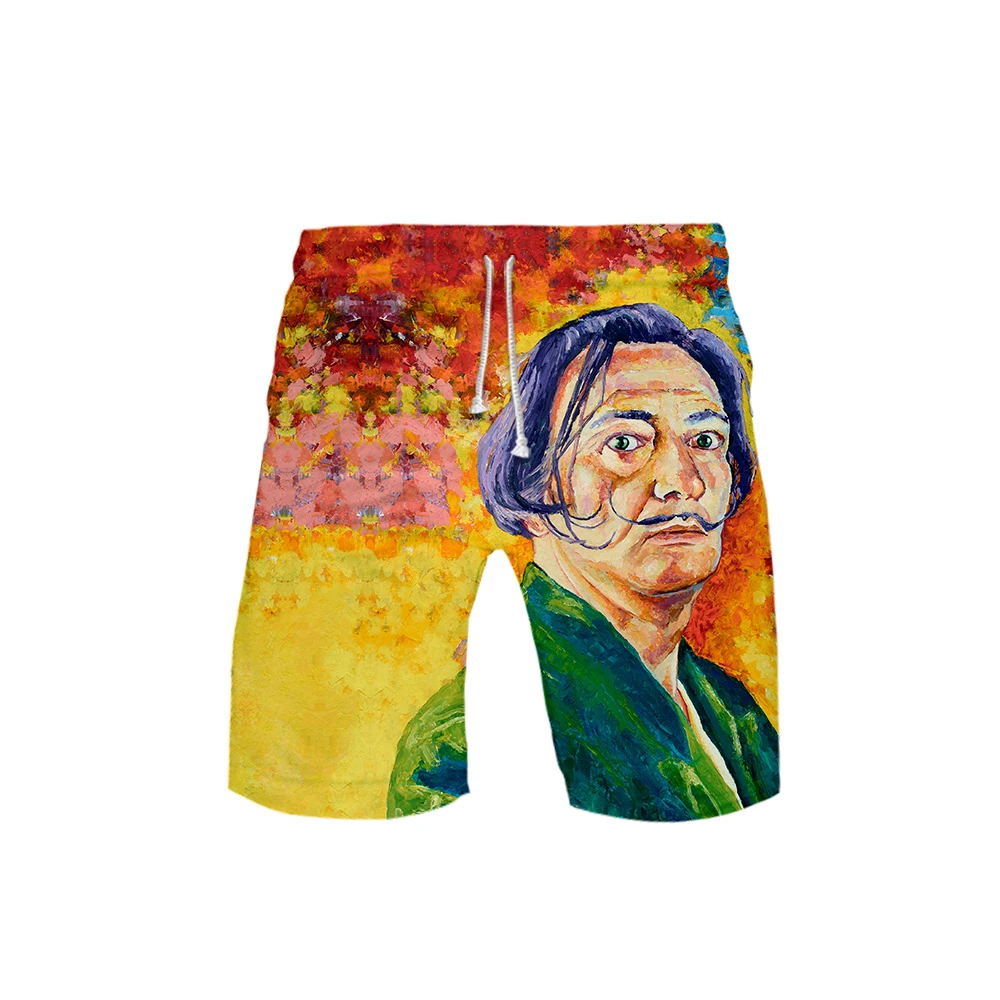 Frdum Tommee мужские спортивные баскетбольные шорты, Salvador Dali, беговые байкерские тренировочные мужские беговые шорты с 3D принтом