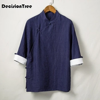 

2020 traditional mens chinese clothing men cheongsam shirt kung fu pattern tang chinese style loose and suit hanfu hommes