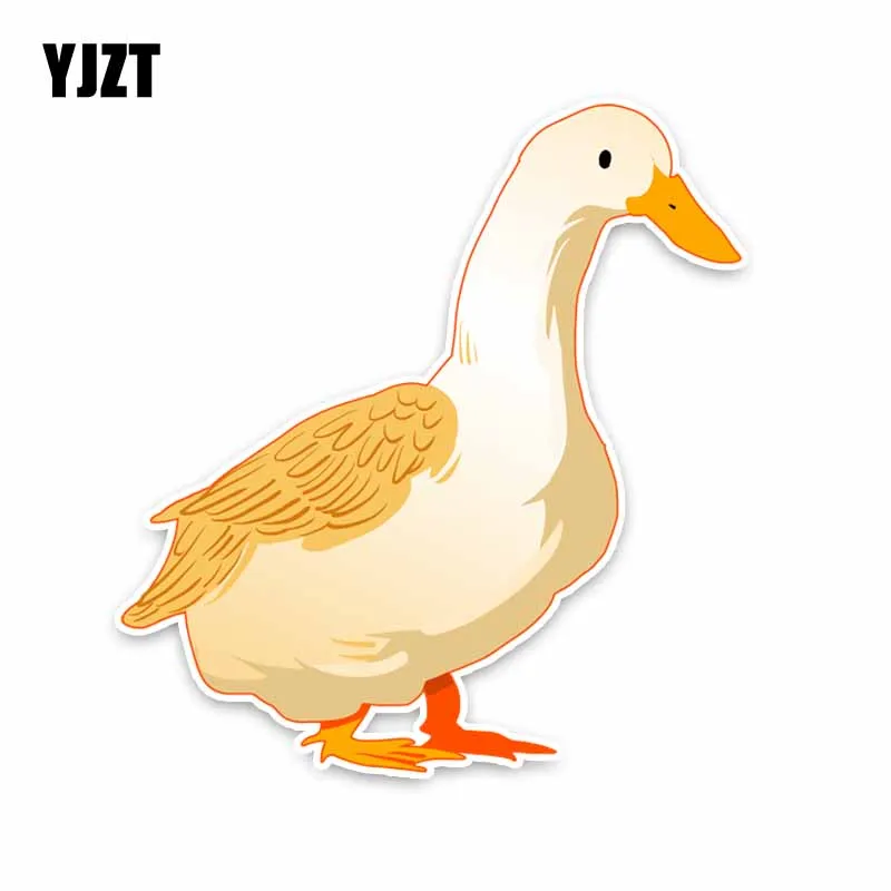 YJZT 14CM*13CM Cute Animal Duck Poultry PVC Car Sticker Decal Graphical C29-0075 | Автомобили и мотоциклы