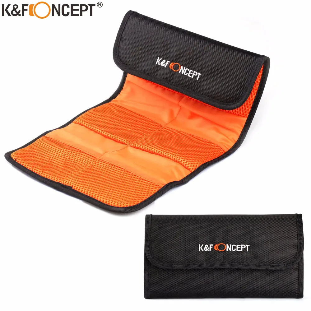 K & F Concept 6 Pocket Filter Чехол бумажник для круглого фильтра до 77 мм ND УФ фильтр CPL|Сумки