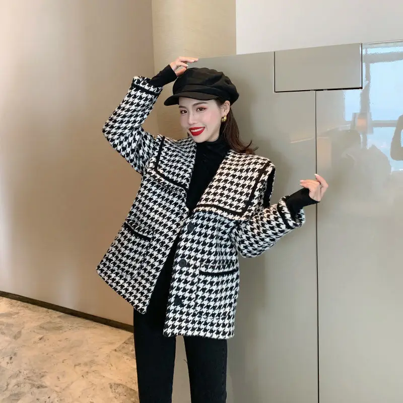 

Small fragrant woolen coat women's autumn winter 2020 new versatile Korean version of small temperament woolen coat