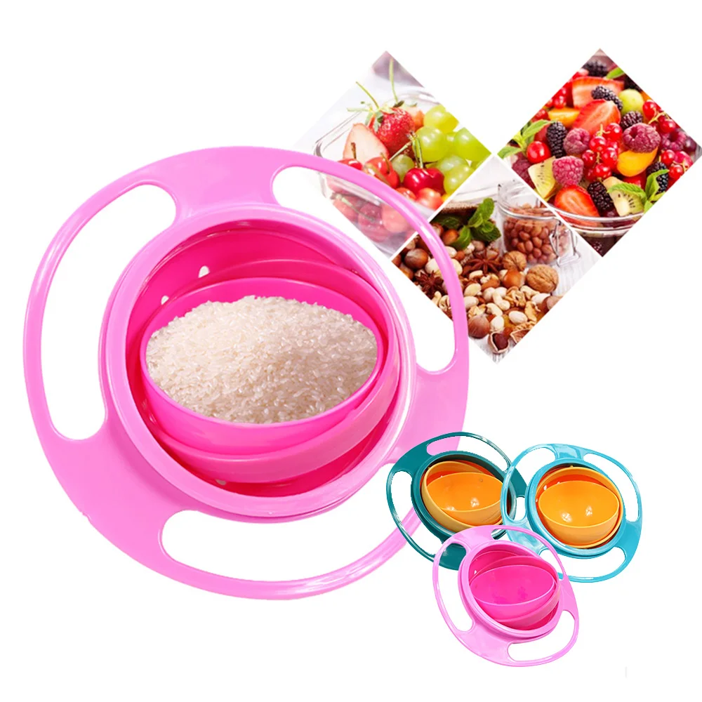 

Universal Gyroscopic Bowl Solid Training Design Novelty Balance Gyro Umbrella 360 Rotate Spill-Proof Practical Feeding Dishes