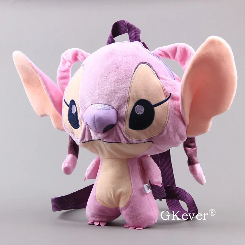 Сумка с персонажами аниме Lilo& Stitch Angel плюшевые игрушки куклы 1" 32 см плюшевый рюкзак мультфильм прекрасный девушки сумка регулируемый ремень