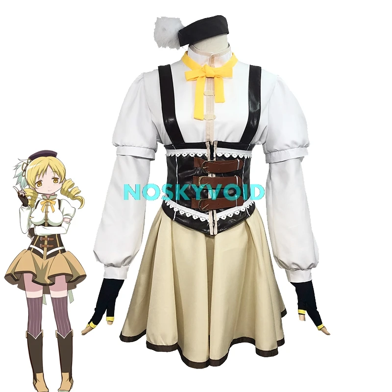 Tomoe Mami Костюмы для косплея Puella Magi Madoka Magica костюмы девочек женские в стиле лолита