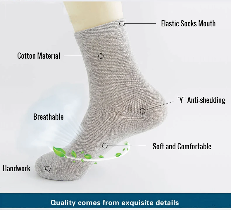 Зимние мужские хлопковые носки новые стили 10 пар/лот белые деловые мужские дышащие дезодорирующие носки для мужчин размер США(7,5-12