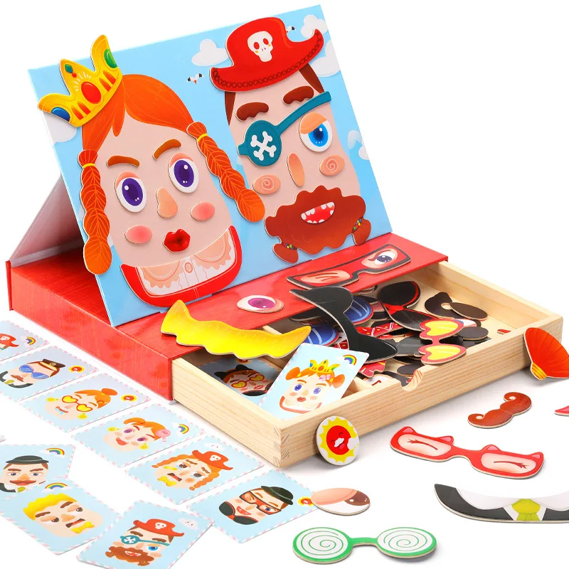 

Wooden Children Joypin Magnetic Animal with Numbers Figure Scene Jigsaw Puzzle Sketchpad Educational CHILDREN'S Toy