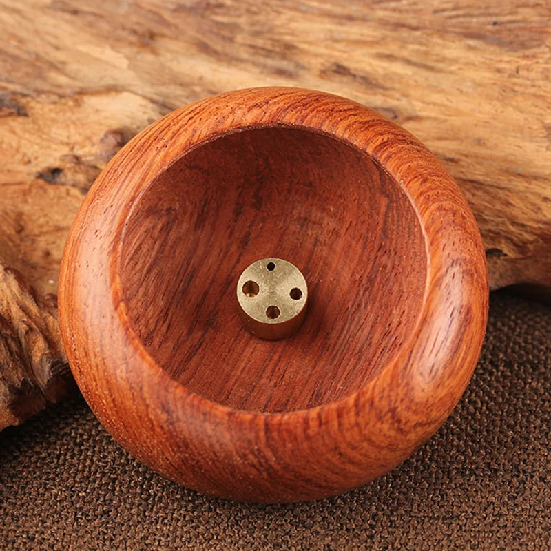 

Bowl Incense Burner Pot Rosewood Dish Accessories Perfume Ornament Cuttings Holder Natural