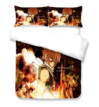 

FAIRY TAIL bed linen Cartoon anime Duvet Covers Pillowcases kids Anime Comforter Bedding Sets bed linens bedclothes bed set