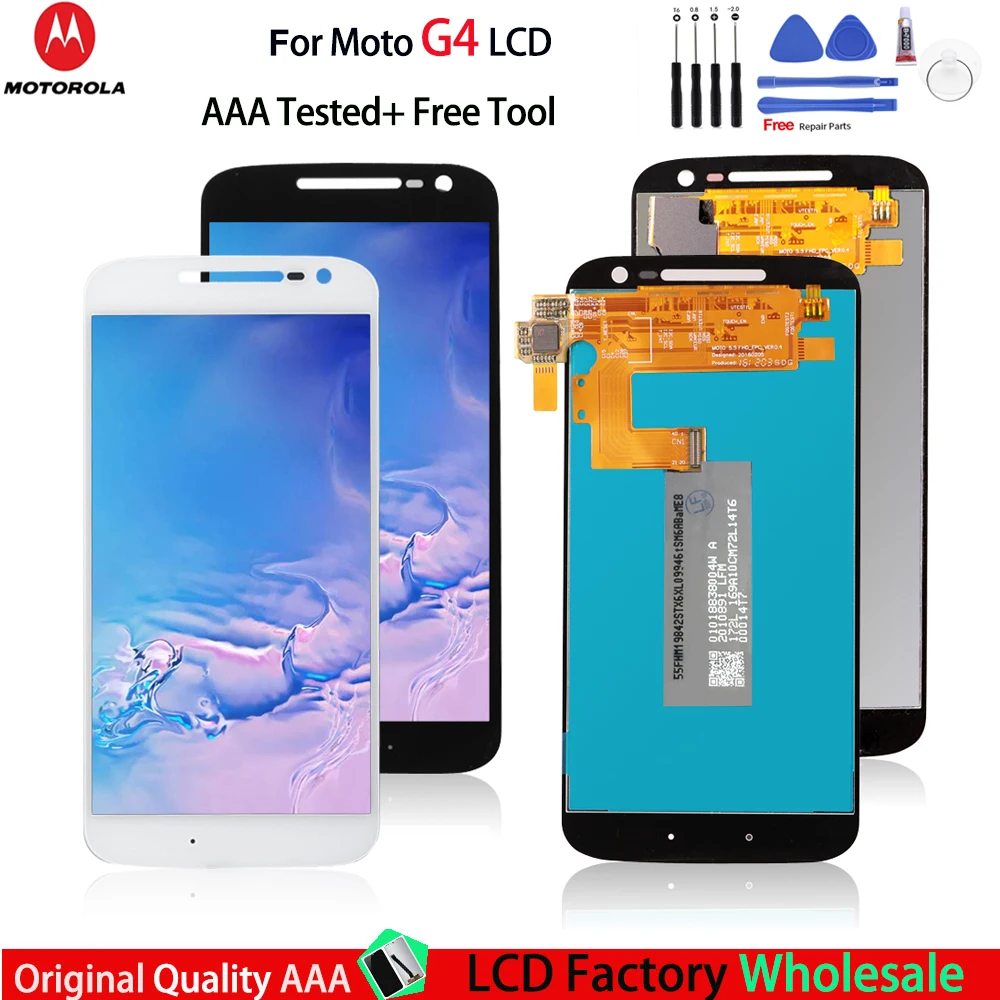 

For Motorola moto G4 lcd display screen and touch digitizer assembly for Moto G4 XT1625 XT1621 XT1624 lcd screen with frame
