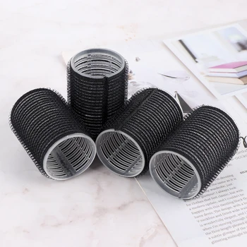

4/6/8Pc Black Large Self Grip Hair Rollers Profession Salon Hairdressing Curlers Multi Size Professional DIY Styling Hair Curler